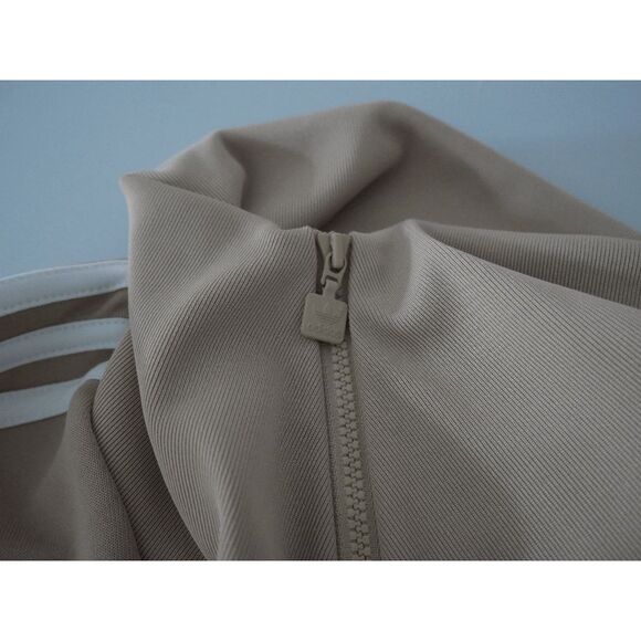 Adidas Men's Funnel neck Quarter Zip Track Top Beige S - Picture 6 of 7